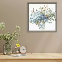 Discount Kirklands Home Bohemian Blue Floral Vase Framed Canvas Art Print