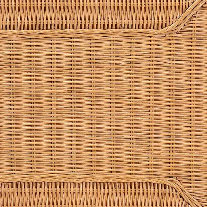 Online Kirklands Home Bohemian Braided Rat Coffee Table Tan