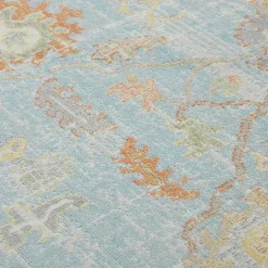 Clearance Kirklands Home Bohemian Gretna Aqua Beige Accent Rug, 2x3
