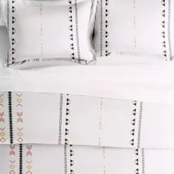 Outlet Kirklands Home Bohemian Stripe 3-pc. Queen Duvet Cover Set White