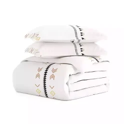 New Kirklands Home Bohemian Stripe 2-pc. Twin Duvet Cover Set White