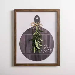 Online Kirklands Home Bon Appetit Cutting Board Shadowbox Wall Plaque