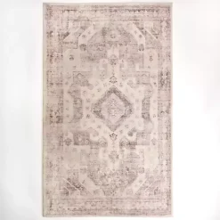 New Kirklands Home Bone Rosette Area Rug, 7x9