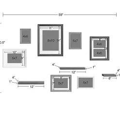 New Kirklands Home Bordeaux 10-pc. Gallery Wall Frame and Shelf Set