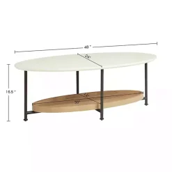 Hot Kirklands Home Bowie Wood and Metal Coffee Table