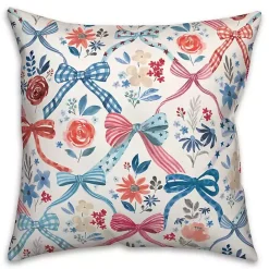 Outlet Kirklands Home Bows and Flowers 4th of July Indoor/Outdoor Pillow