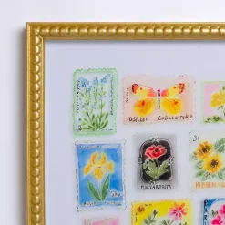 Clearance Kirklands Home Brackeen Postage Stamps Framed Art Print Multi