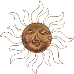 Outlet Kirklands Home Brass Sun Metal Outdoor Wall Plaque Brown