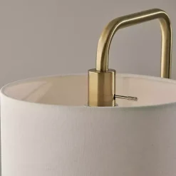 Outlet Kirklands Home Brass Two-Tiered Shade Table Lamp Gold
