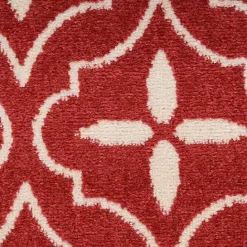 Hot Kirklands Home Brick & Ivory Quatrefoil Indoor/Outdoor Rug, 4x6