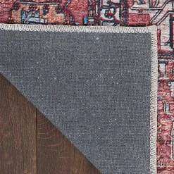 Discount Kirklands Home Brick Vintage Medallion Washable Area Rug, 5x7 Red
