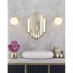 Outlet Kirklands Home Briggs Gold Metal Panels Wall Mirror