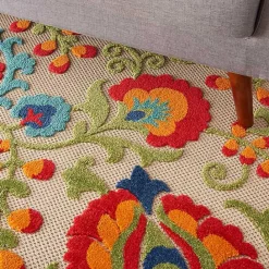 Online Kirklands Home Bright Abstract Floral Outdoor Area Rug, 5x7