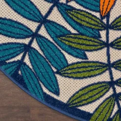 Clearance Kirklands Home Bright Branches Round Outdoor Area Rug, 5x5
