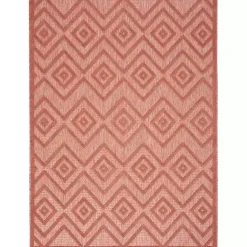 Outlet Kirklands Home Bright Coral Diamond Outdoor Area Rug, 6x9 Orange