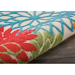 Outlet Kirklands Home Bright Leaves Round Outdoor Area Rug, 5x5