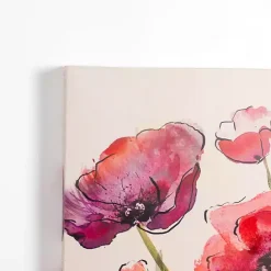 Best Kirklands Home Bright Red Poppies Canvas Art Print
