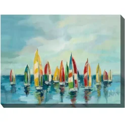 Discount Kirklands Home Bright Sails Outdoor Canvas Art Print