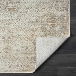 Hot Kirklands Home Brisbane Beige Faded Damask Area Rug, 2x3
