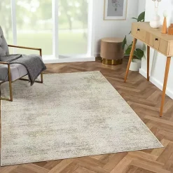 Clearance Kirklands Home Brisbane Beige Faded Damask Area Rug, 5x8