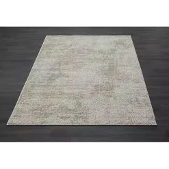 Clearance Kirklands Home Brisbane Beige Faded Damask Area Rug, 5x8