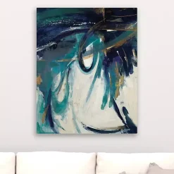 Outlet Kirklands Home Broad Strokes Canvas Art Print Blue