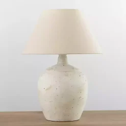 Hot Kirklands Home Bronson Cream Painted Table Lamp Tan