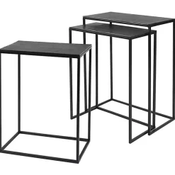 Online Kirklands Home Bronze & Metal Nesting Side Tables, Set of 3 Black