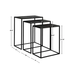 Online Kirklands Home Bronze & Metal Nesting Side Tables, Set of 3 Black