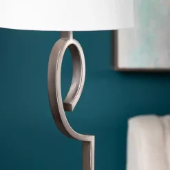 Outlet Kirklands Home Bronze Abstract Curve Table Lamp White