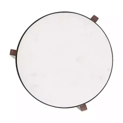 Discount Kirklands Home Bronze Angular Marble Accent Table Gold