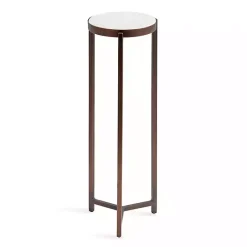 Discount Kirklands Home Bronze Angular Marble Accent Table Gold