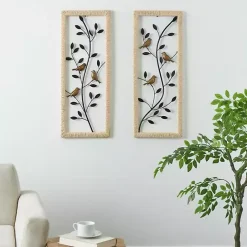Best Kirklands Home Bronze Bird and Branch Wall Plaques, Set of 2