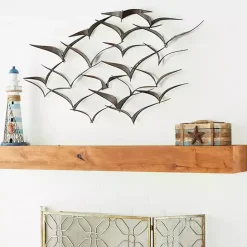 New Kirklands Home Bronze Birds Metal Wall Plaque Brown