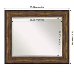 Best Kirklands Home Bronze Frame Beveled Mirror, 35.5x29.5 in.