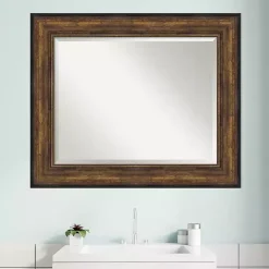 Best Kirklands Home Bronze Frame Beveled Mirror, 35.5x29.5 in.