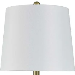Outlet Kirklands Home Bronze Hammered Table Lamp White