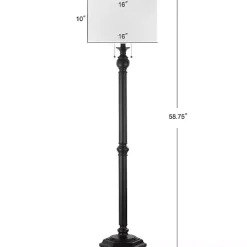 Clearance Kirklands Home Bronze Jessie Floor Lamp Ivory