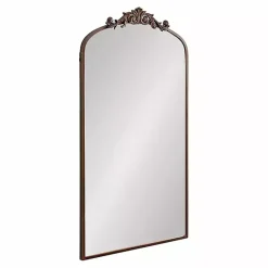 Online Kirklands Home Bronze Metal Arch Ornate Crown Wall Mirror Brown