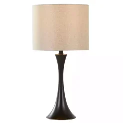 Outlet Kirklands Home Bronze Metal Hourglass Table Lamps, Set of 2 Brown
