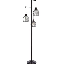 Best Kirklands Home Bronze Metal 3-Tier Floor Lamp Brown