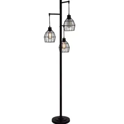 Best Kirklands Home Bronze Metal 3-Tier Floor Lamp Brown
