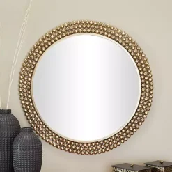 Discount Kirklands Home Metal Tiered Bead Frame Wall Mirror Bronze