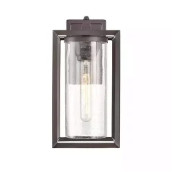 Online Kirklands Home Bronze Open Seeded Glass Outdoor Sconce Brown