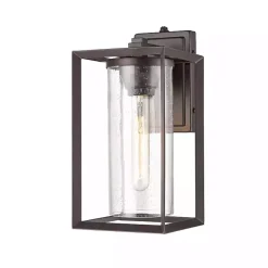 Online Kirklands Home Bronze Open Seeded Glass Outdoor Sconce Brown