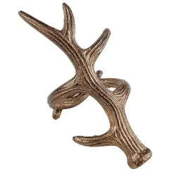 Discount Kirklands Home Bronze Reindeer Antler Napkin Rings, Set of 4 Brown