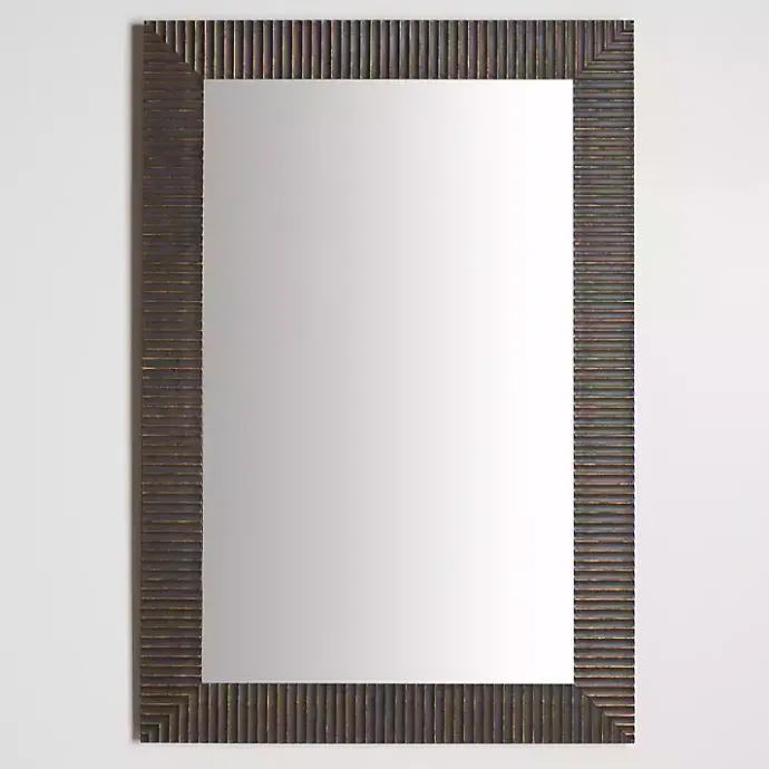 New Kirklands Home Bronze Ribbed Devin Profile Mirror, 24x36 in.