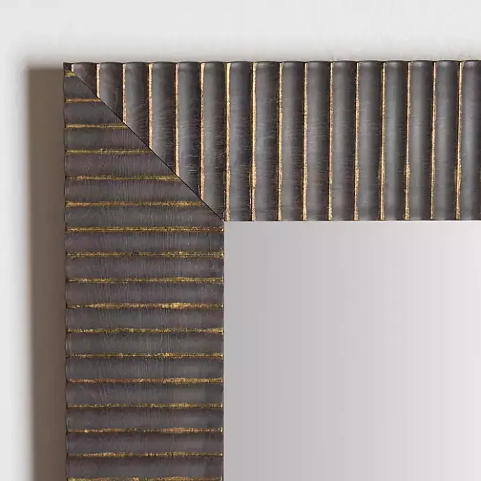 New Kirklands Home Bronze Ribbed Devin Profile Mirror, 24x36 in.
