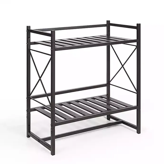 Hot Kirklands Home Bronze 2-Tier Utility Shelf Brown