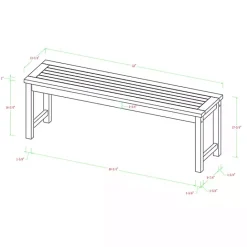 Online Kirklands Home Acacia Wood Outdoor Bench Brown